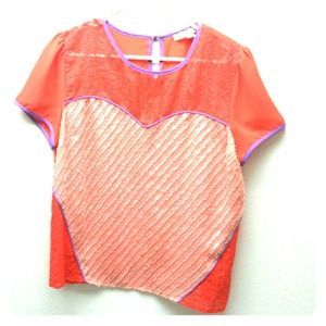 Champagne & Strawberry Blouse⚠️⚠️⚠️⚠️LABOT DAY SAL